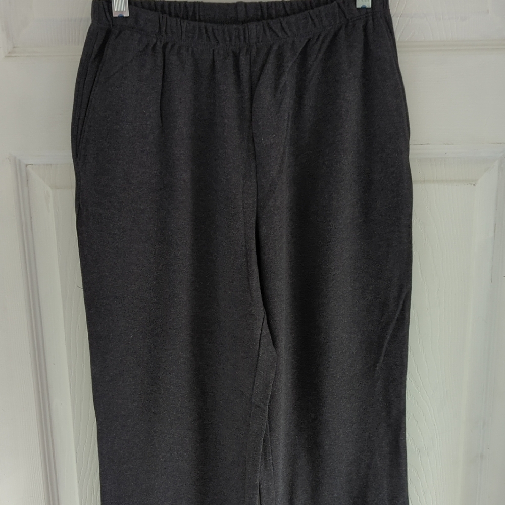Lands' End Charcoal Cotton Pull On Pants XS/P (2-4)